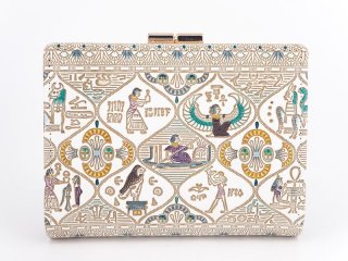 【新品】文庫屋大関　エジプト柄　ラウンドジップウォレット　財布　（8001） 文庫屋「大関」エジプトNO.6