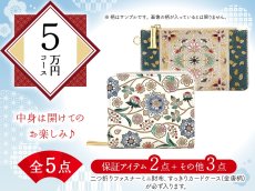 画像1: 【福袋5万円コース】●全5点入り ●保証アイテム：二つ折りファスナーミニ財布/すっきりカードケース（金唐柄） (1)