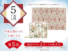 画像1: 【福袋5万円コース】●全5点入り ●保証アイテム：A5エンベロープ（金唐柄）/二つ折りファスナーミニ財布 (1)