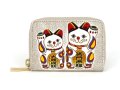 招き猫 ファスナー小銭入れ［t］