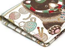 画像4: 【Xmas柄/限定Item】編むくま 両面文庫革のパスカードホルダー［t］ (4)