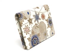 画像3: 【Xmas柄/限定Item】スノーオーナメント＜ラピス＞ 両面文庫革のパスカードホルダー（金唐柄）［t］ (3)