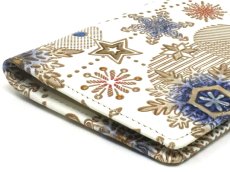 画像4: 【Xmas柄/限定Item】スノーオーナメント＜ラピス＞ 両面文庫革のパスカードホルダー（金唐柄）［t］ (4)