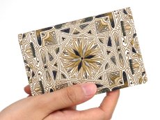 画像5: 【7月下旬お届け予定】絢爛柄 両面文庫革のパスカードホルダー 【予約会】［t］ (5)