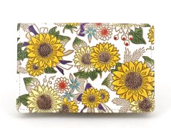 【夏限定柄/限定Item】ひまわり 両面文庫革のパスカードホルダー［t］