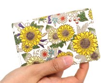 画像5: 【夏限定柄/限定Item】ひまわり 両面文庫革のパスカードホルダー［t］ (5)