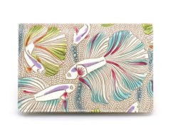 【限定Item】ラビリンスフィッシュ＜グリーン＞ 両面文庫革のパスカードホルダー［t］