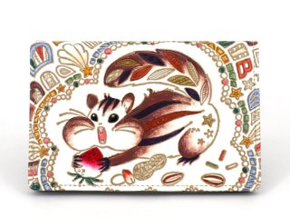 文庫屋大関 ぷちっと小銭入れ くいしんぼリス柄 文庫屋「大関」 完売【予約限定】くいしんぼリス ぷちっと小銭