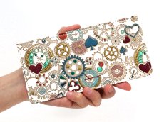 画像4: 【限定Item】時の歯車＜青緑＞ フラット札入れ（金唐柄）［t］ (4)