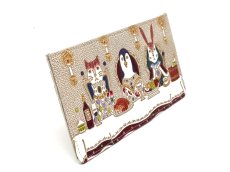画像2: 【限定Item】ノーブルアニマルズ フラット札入れ（金唐柄）［t］ (2)