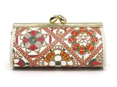 画像1: 【Xmas柄】キャンディクロッシェ リップも入るハートまちの小物入れ (1)