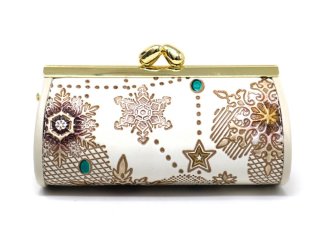 【未使用品】文庫屋大関 オーナメント 金唐柄 ひとえ束入れ 長財布 オーナメント - 文庫屋「大関」