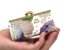 画像5: 【夏限定柄】紫陽花 リップも入るハートまちの小物入れ (5)