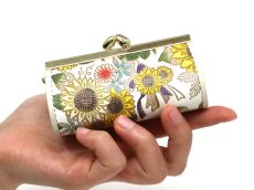 画像5: 【夏限定柄】ひまわり リップも入るハートまちの小物入れ (5)