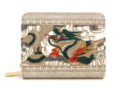 終売 龍＜緑＞ ぐるっとファスナーのお財布［t］