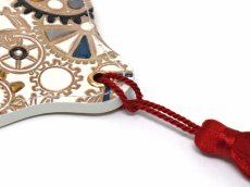 画像3: 時の歯車＜赤黒＞ 手鏡（金唐柄）［t］ (3)