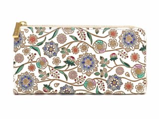 文庫屋大関　L字ファスナーの長財布　リボン柄 文庫屋「大関」,【予約限定柄】リボン ぐるっとファスナーの長