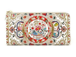 文庫屋「大関」 唐子 L字ファスナーの長財布（絢爛柄）［t］