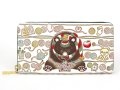 【Xmas柄】編むくま ぐるっとファスナーの長財布［t］