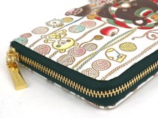 画像3: 【Xmas柄】編むくま ぐるっとファスナーの長財布［t］ (3)