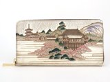 浮世絵 清水寺 ぐるっとファスナーの長財布［t］