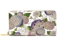 画像1: 【夏限定柄】紫陽花 ぐるっとファスナーの長財布［t］ (1)
