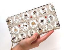 画像4: 珈琲 ぐるっとファスナーの長財布［t］ (4)