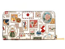 画像2: 切手 ぐるっとファスナーの長財布［t］ (2)