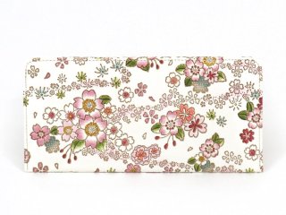 文庫屋「大関」 【季節限定柄】五色桜 ぐるっとファスナーの長