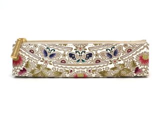 【美品】文庫屋大関　三角マチのペンケース　ダリア　コバルトブルー 文庫屋「大関」 ダリア＜コバルトブルー＞ 三角マチのペンケース