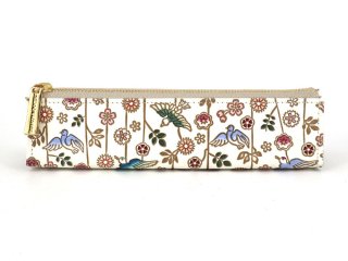 極美品【大人気】文庫屋大関/枝垂れ花鳥 束入れ/長財布/日本製 文庫屋「大関」 枝垂れ花鳥 ぐるっとファスナーの長財布［t］