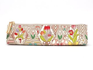 チューリップの花束 三角マチのペンケース