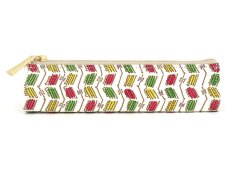 画像1: ジグザグ＜フランボワーズ＞ 三角マチのペンケース (1)