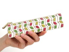 画像4: ジグザグ＜フランボワーズ＞ 三角マチのペンケース (4)