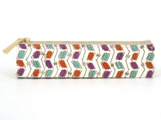 画像1: ジグザグ＜レーズン＞ 三角マチのペンケース (1)