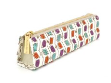 画像2: ジグザグ＜レーズン＞ 三角マチのペンケース (2)