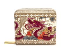 画像1: 龍＜ワイン＞ 二つ折りファスナーミニ財布［t］ (1)