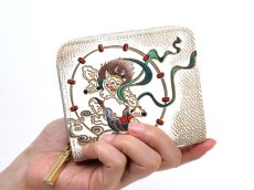 画像5: 風神雷神 二つ折りファスナーミニ財布［t］ (5)