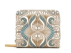 ロカイユ＜ブルーグレー＞ 二つ折りファスナーミニ財布［t］