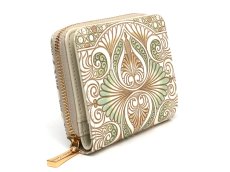 画像2: ロカイユ＜ペールカーキ＞ 二つ折りファスナーミニ財布［t］ (2)