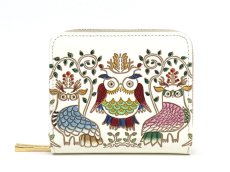 画像1: ふくろう 二つ折りファスナーミニ財布［t］ (1)