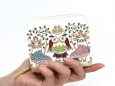 画像4: ふくろう 二つ折りファスナーミニ財布［t］ (4)
