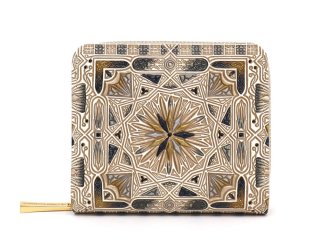 未使用 文庫屋大関 絢爛柄 フラット札入れ カロー ブラック 70726f647563742f696d672f333933