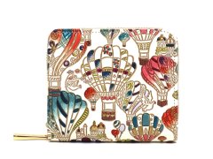 気球 二つ折りファスナーミニ財布［t］