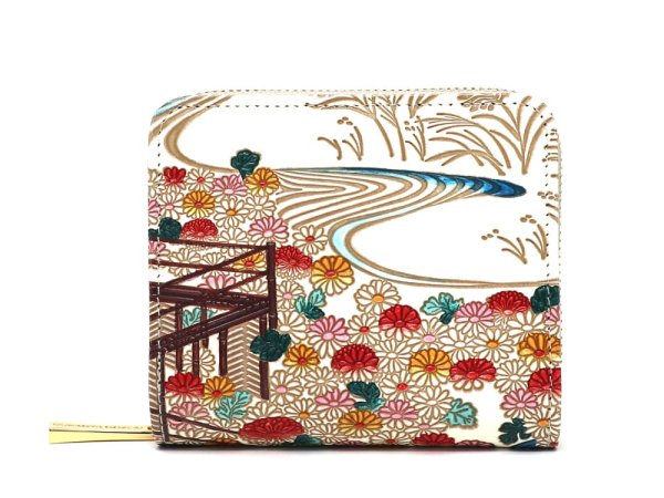 画像1: 垣根菊 二つ折りファスナーミニ財布［t］