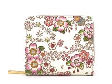 画像1: かすみ桜 二つ折りファスナーミニ財布［t］ (1)