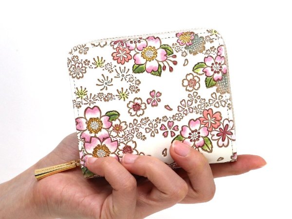 画像4: かすみ桜 二つ折りファスナーミニ財布［t］