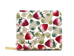 いちご 二つ折りファスナーミニ財布［t］