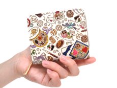 画像4: チョコレート 二つ折りファスナーミニ財布［t］ (4)