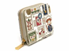 画像3: 切手 二つ折りファスナーミニ財布［t］ (3)